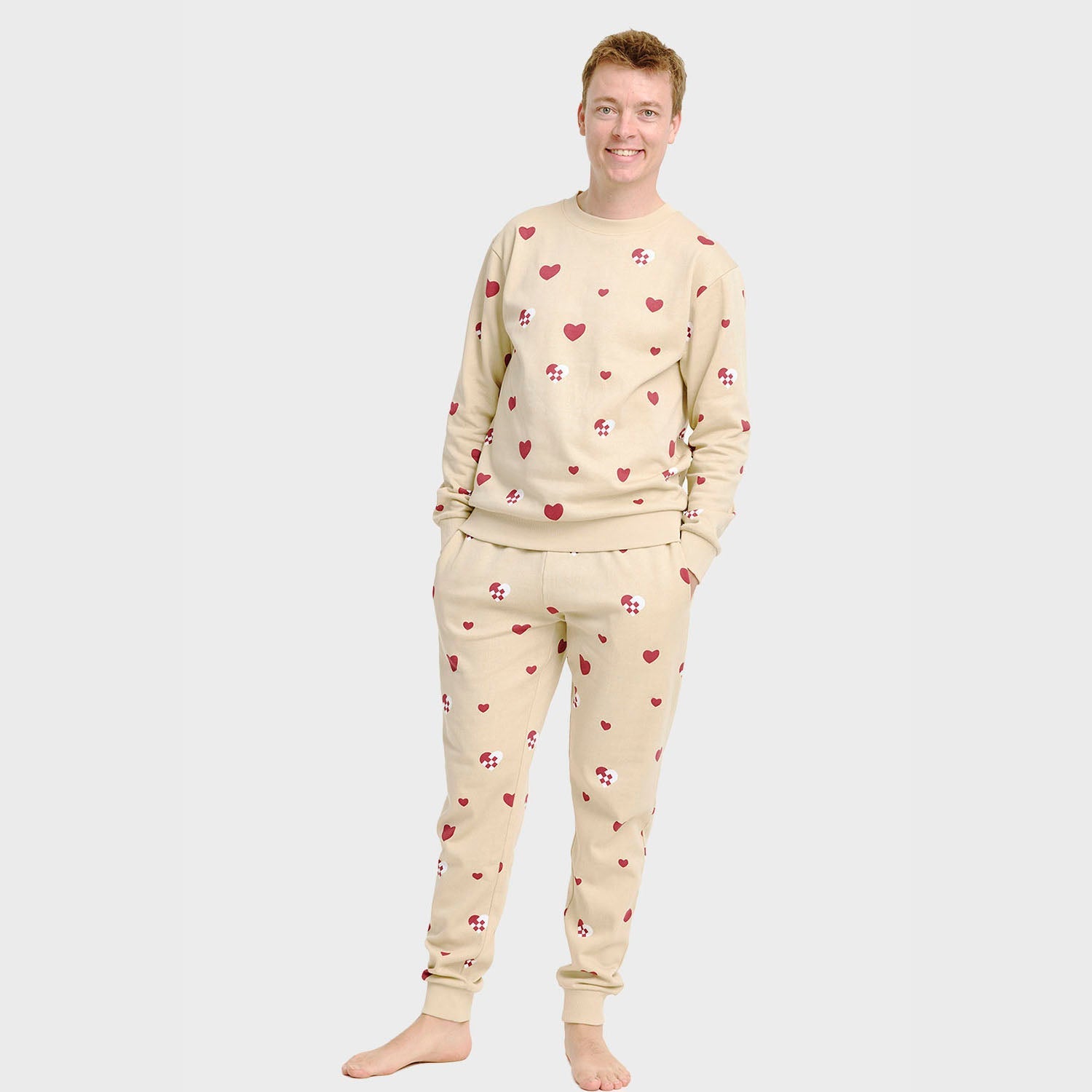 Joulusydän College-Asu – Miehet